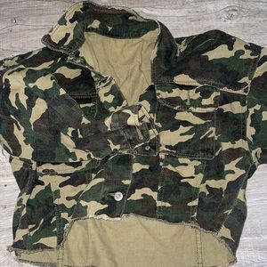 Lightweight army green jean jacket